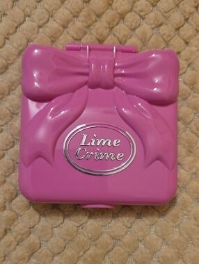 Lime Crime Hot Pink Bow Compact Case- Pre-Owned